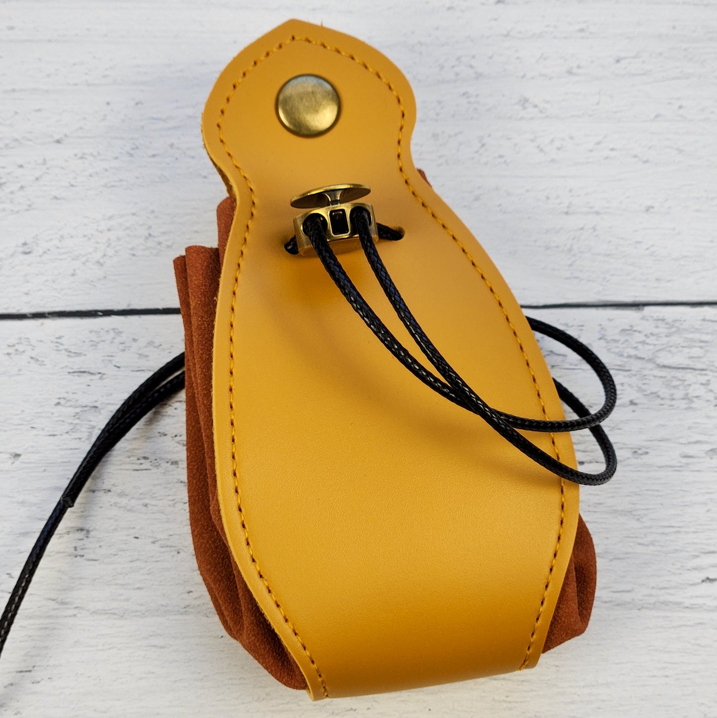 Tan Faux Leather Dice Bad