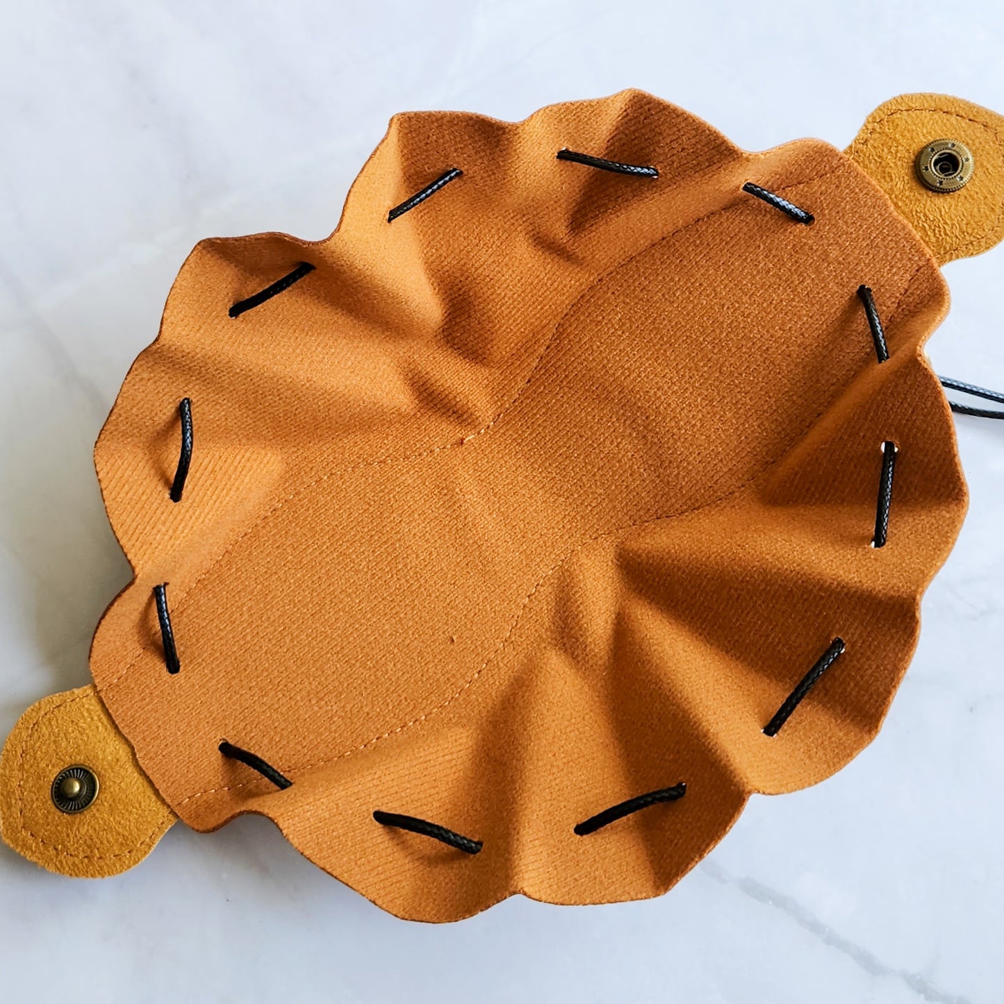 Tan Faux Leather Dice Bad