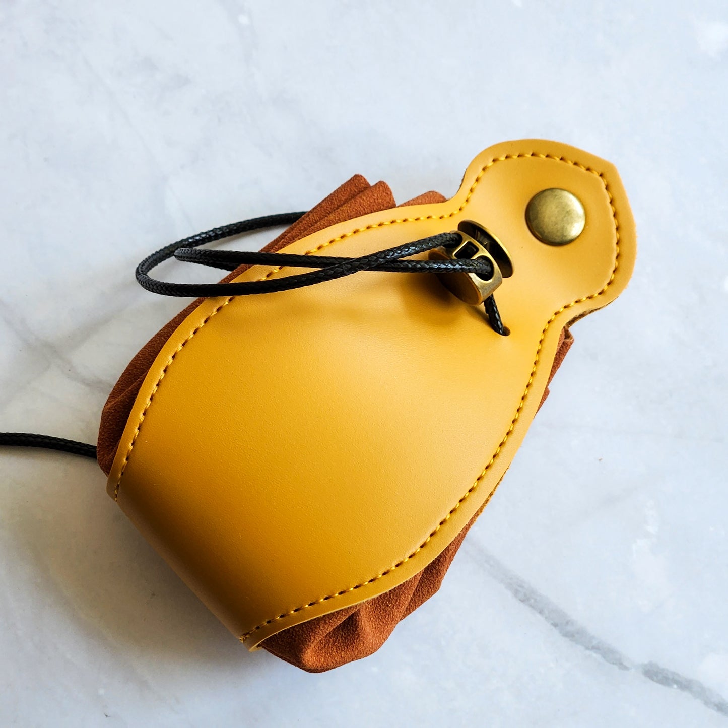 Tan Faux Leather Dice Bad